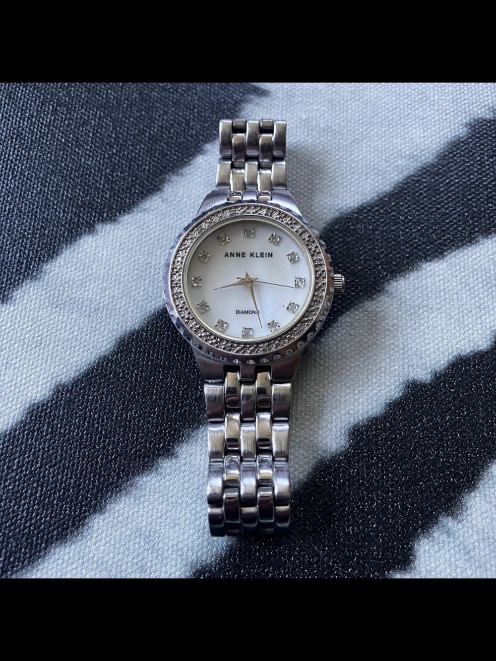 Ladies Anne Klein Diamond Quartz Watch For Parts Untested